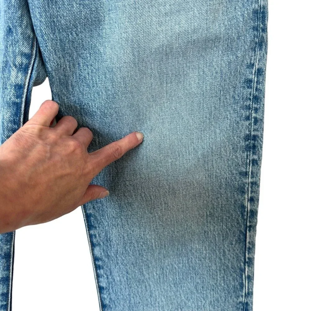 Madewell Petite '90s Straight Jean Womens 26P Blue Mercer Wash READ High Rise - Picture 3 of 16